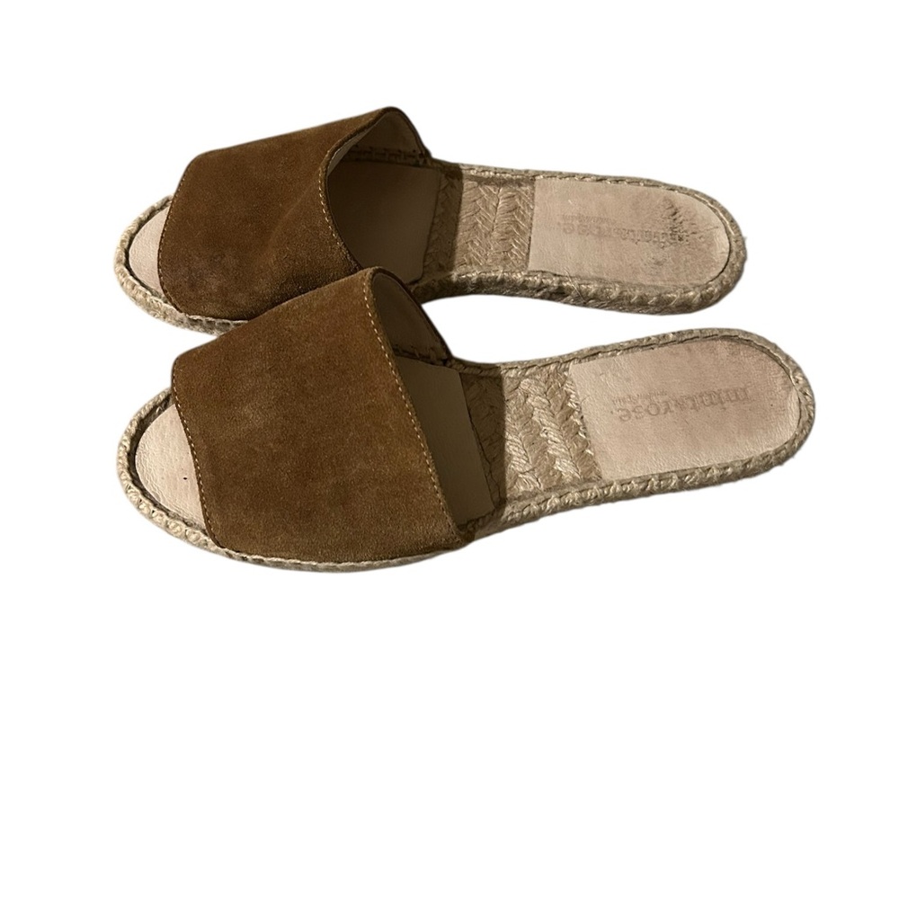 Mint & rose Brown Suede Slide Sandals size 6